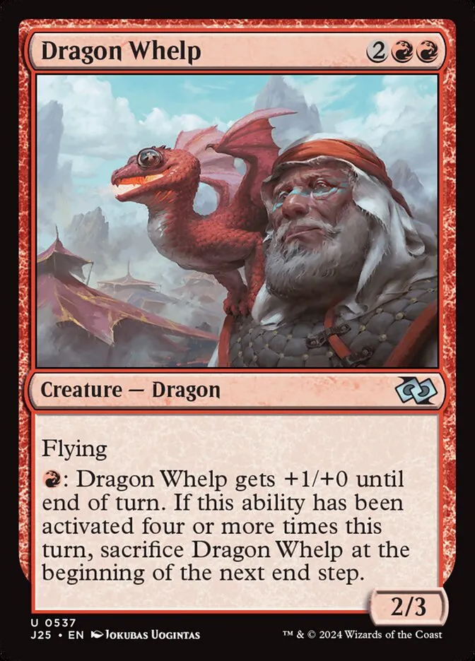 2024 Foundations Jumpstart Dragon Whelp #537 uncommon card image