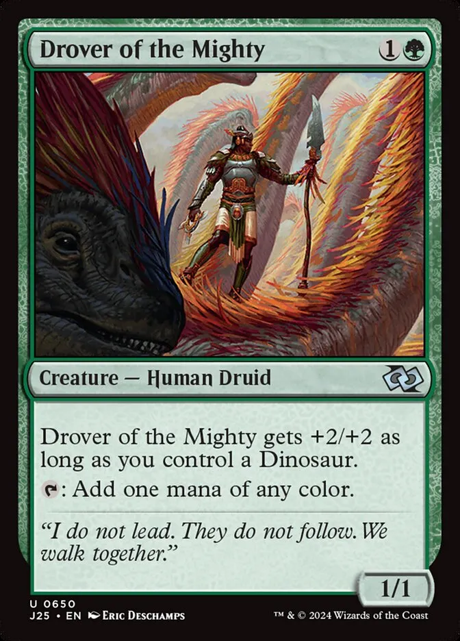 2024 Foundations Jumpstart Drover of the Mighty #650 uncommon card image