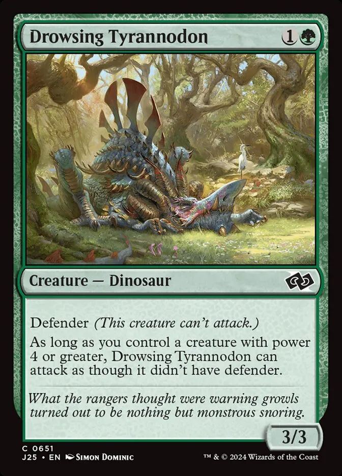 2024 Foundations Jumpstart Drowsing Tyrannodon #651 common card image