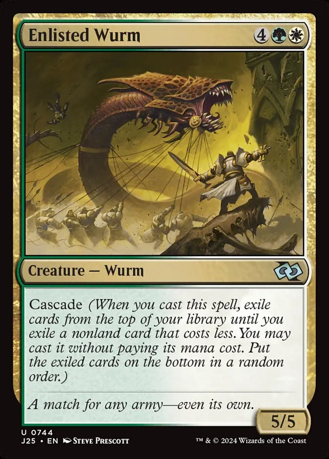 2024 Foundations Jumpstart Enlisted Wurm #744 uncommon card image