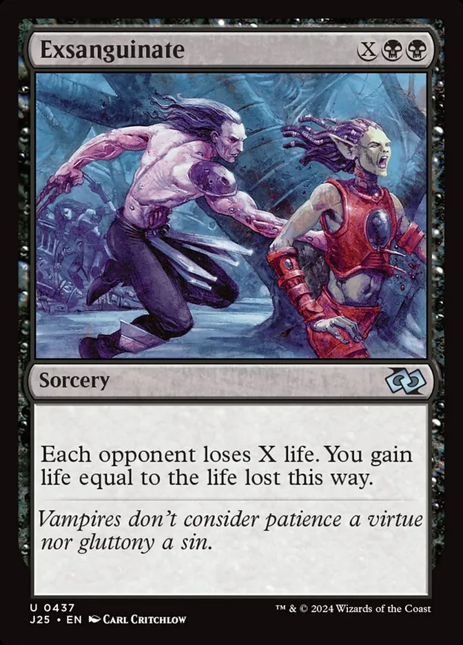2024 Foundations Jumpstart Exsanguinate uncommon #437 uncommon card image