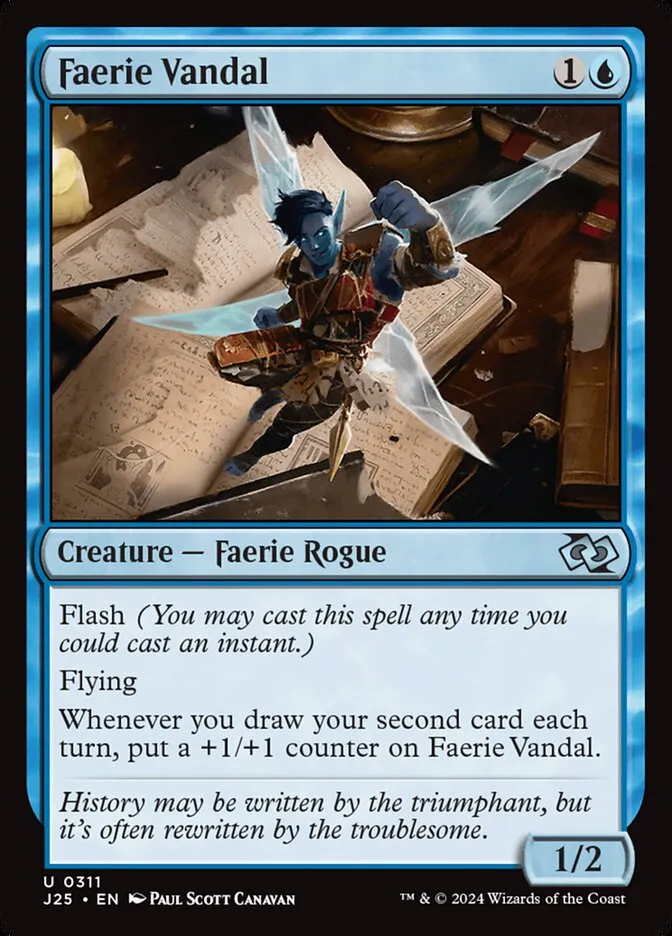 2024 Foundations Jumpstart Faerie Vandal #311 uncommon card image