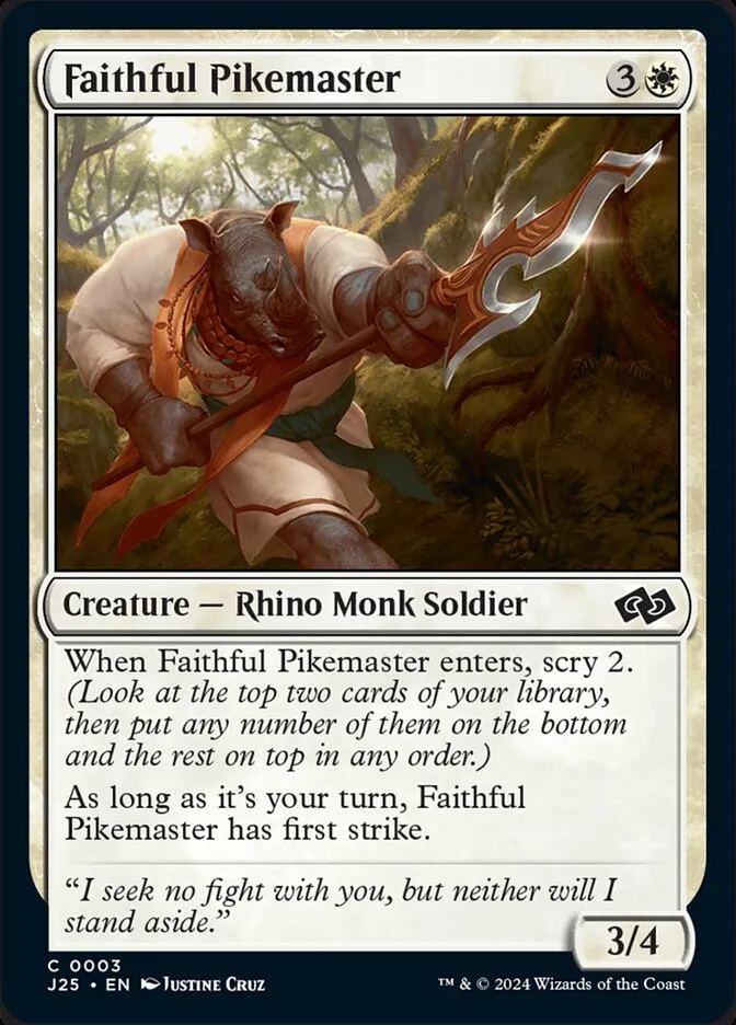 2024 Foundations Jumpstart Faithful Pikemaster common #3 common card image