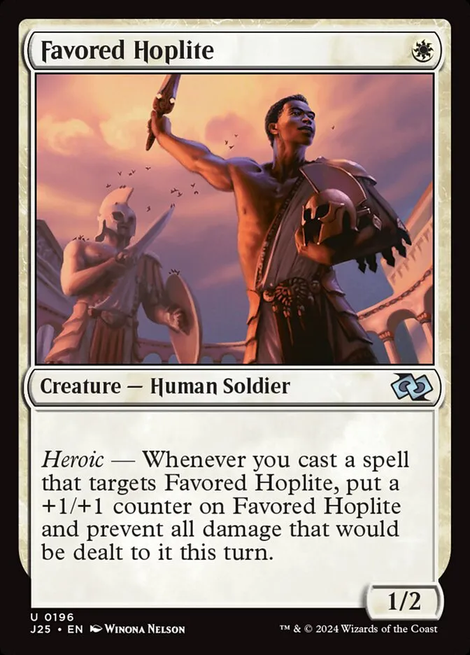 2024 Foundations Jumpstart Favored Hoplite uncommon #196 uncommon card image