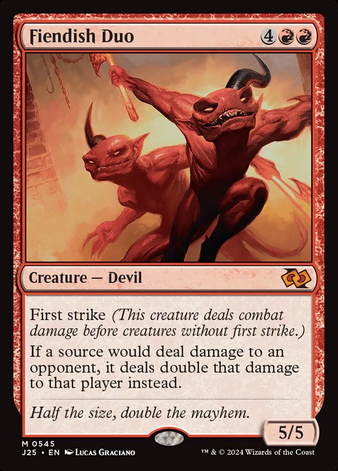 2024 Foundations Jumpstart Fiendish Duo mythic #545 mythic card image