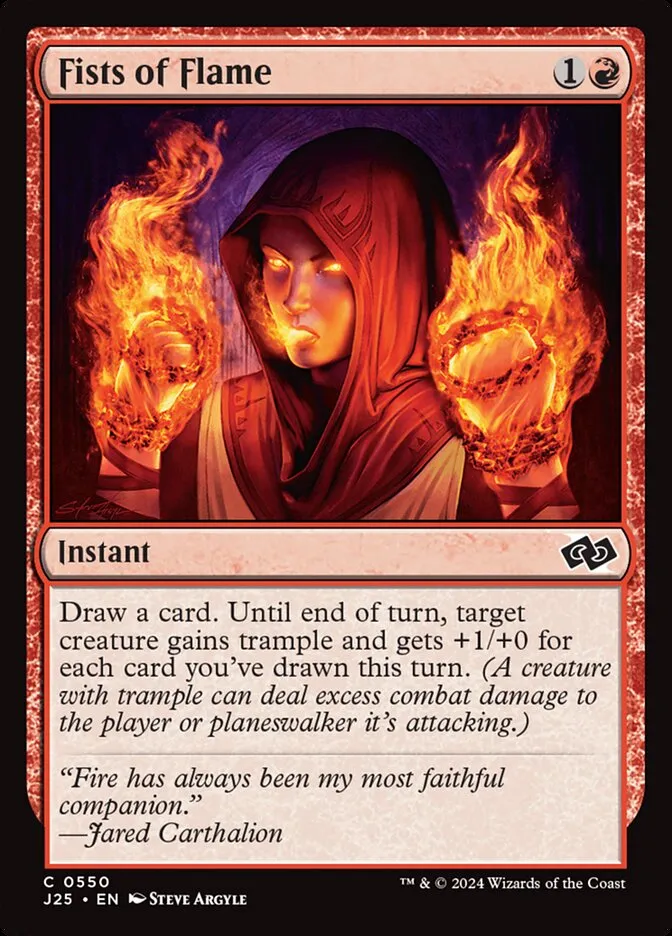 2024 Foundations Jumpstart Fists of Flame #550 common card image