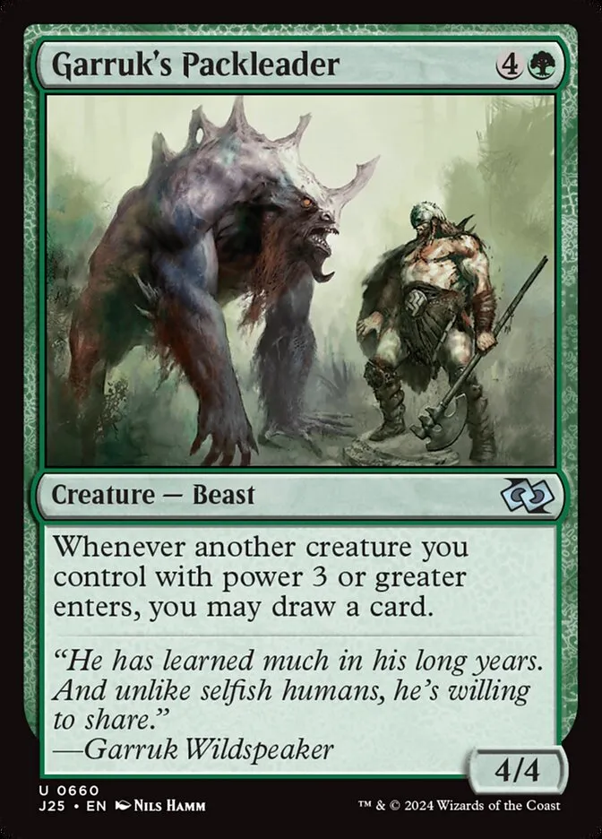 2024 Foundations Jumpstart Garruk's Packleader uncommon #660 uncommon card image