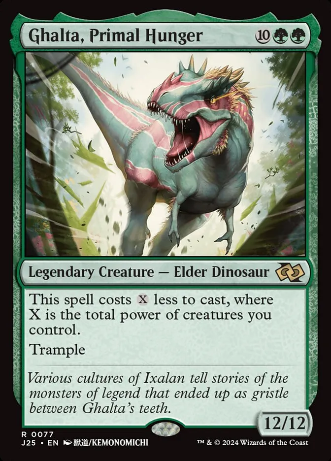 2024 Foundations Jumpstart Ghalta, Primal Hunger [Anime] rare #77 rare card image