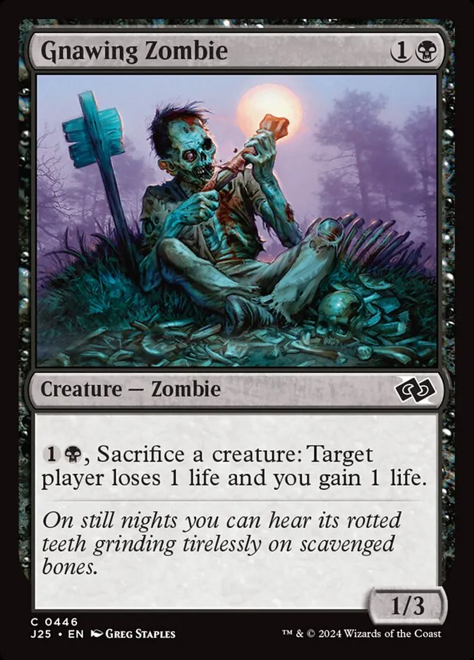 2024 Foundations Jumpstart Gnawing Zombie common #446 common card image