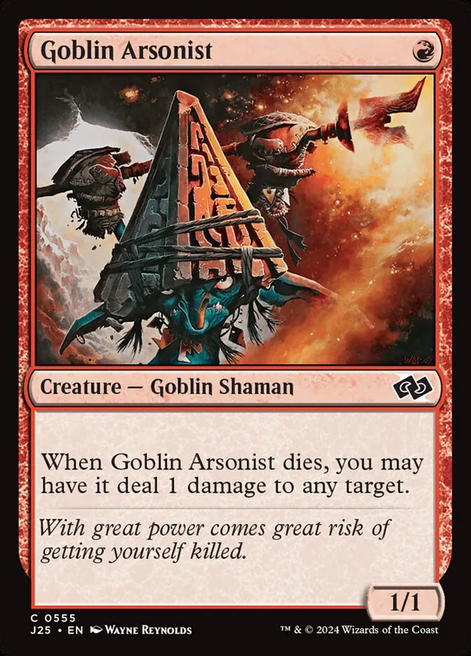 2024 Foundations Jumpstart Goblin Arsonist common #555 common card image