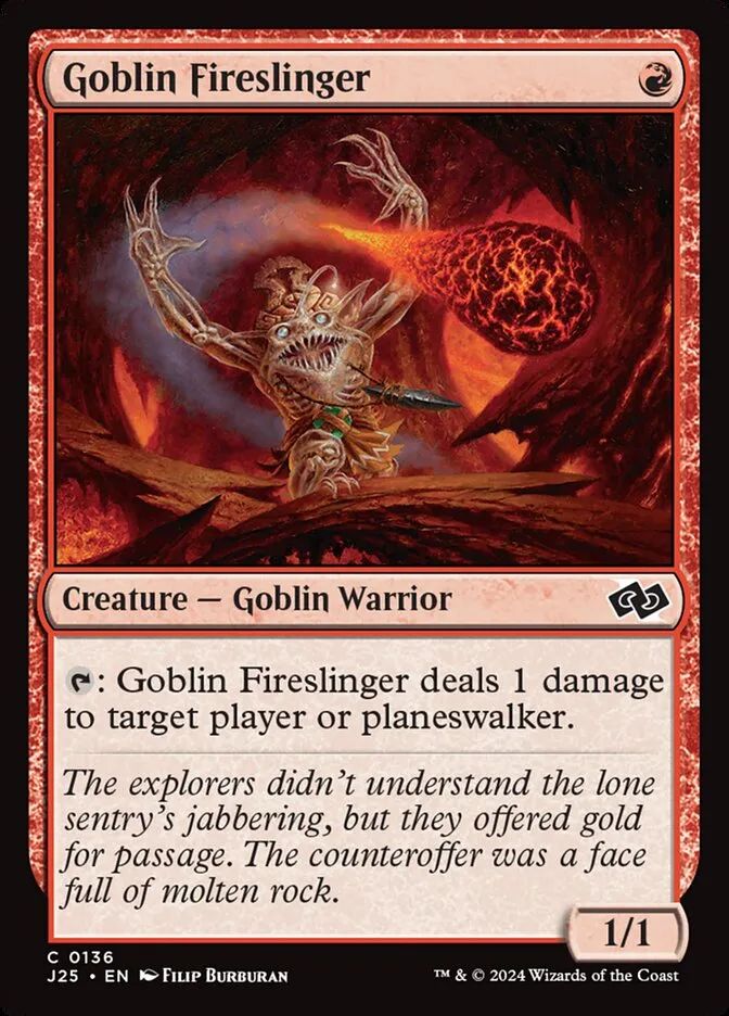2024 Foundations Jumpstart Goblin Fireslinger common #136 common card image