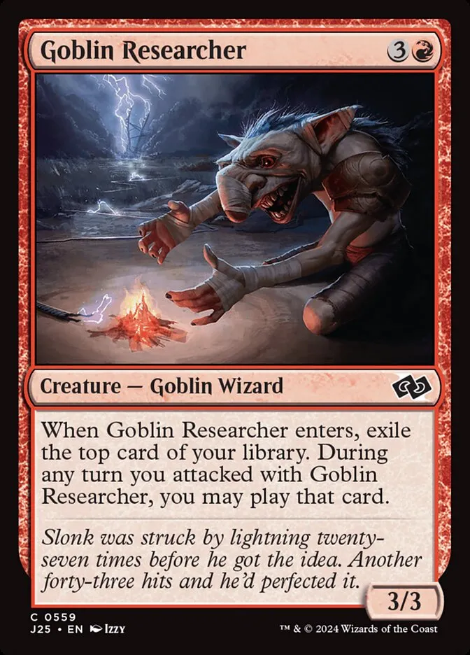 2024 Foundations Jumpstart Goblin Researcher #559 common card image