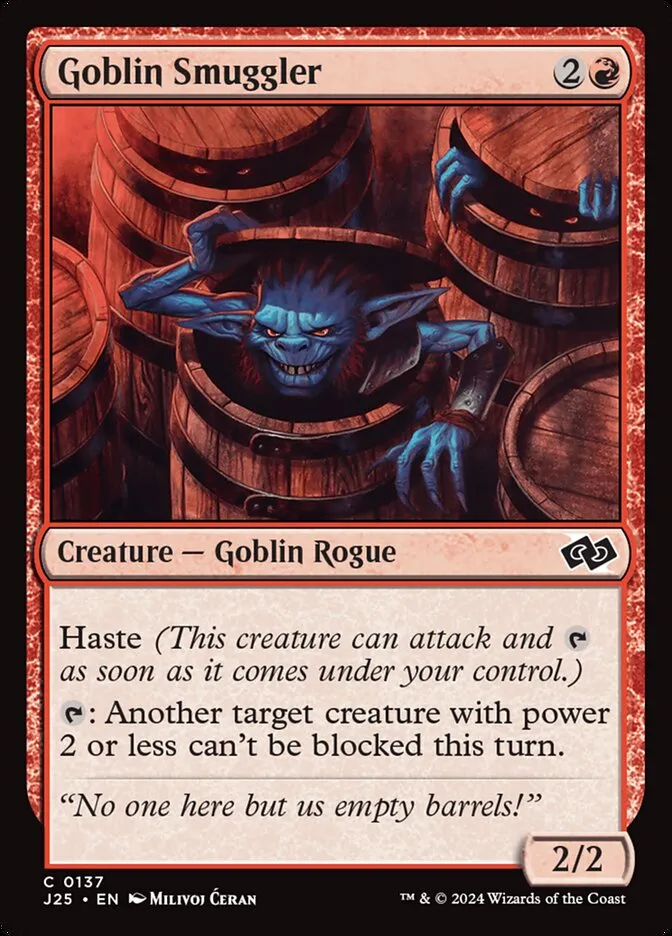 2024 Foundations Jumpstart Goblin Smuggler #137 common card image