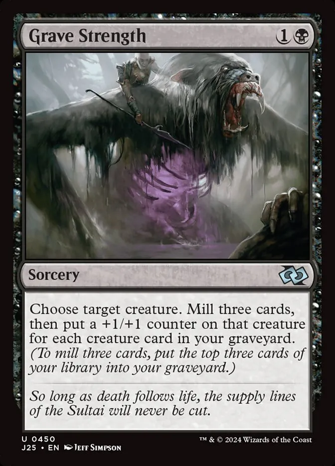 2024 Foundations Jumpstart Grave Strength uncommon #450 uncommon card image