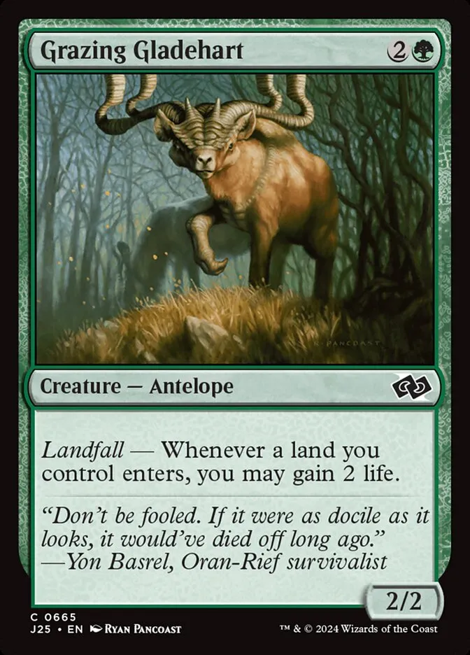 2024 Foundations Jumpstart Grazing Gladehart common #665 common card image