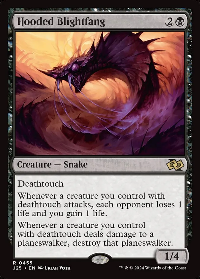 2024 Foundations Jumpstart Hooded Blightfang #455 rare card image
