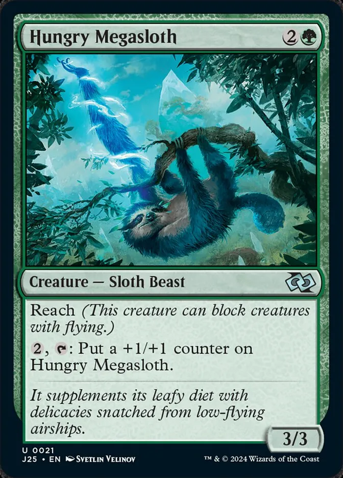 2024 Foundations Jumpstart Hungry Megasloth uncommon #21 uncommon card image