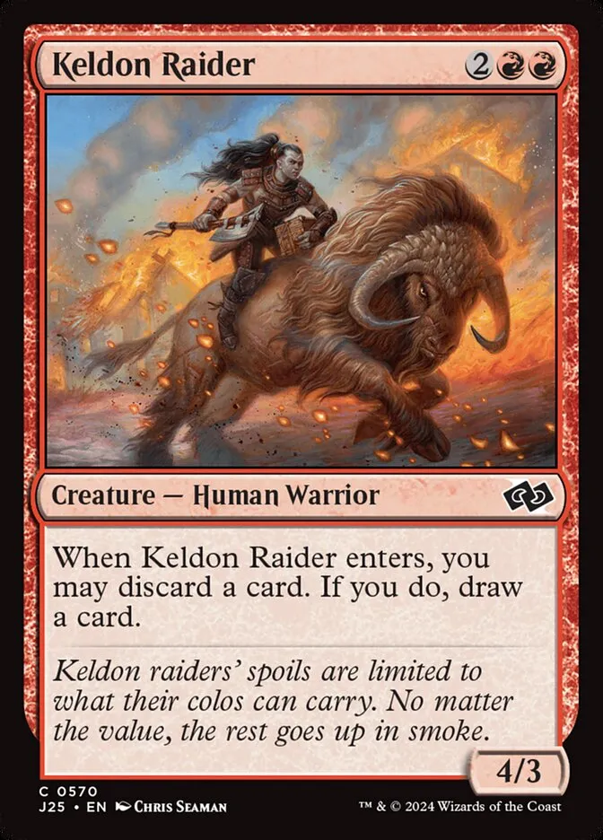2024 Foundations Jumpstart Keldon Raider common #570 common card image