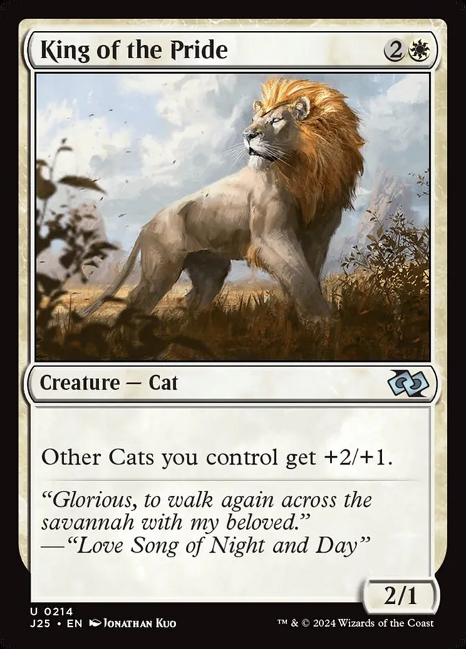 2024 Foundations Jumpstart King of the Pride #214 uncommon card image
