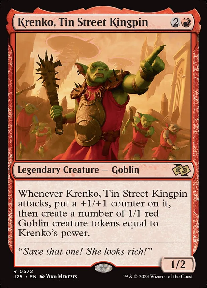 2024 Foundations Jumpstart Krenko, Tin Street Kingpin #572 rare card image
