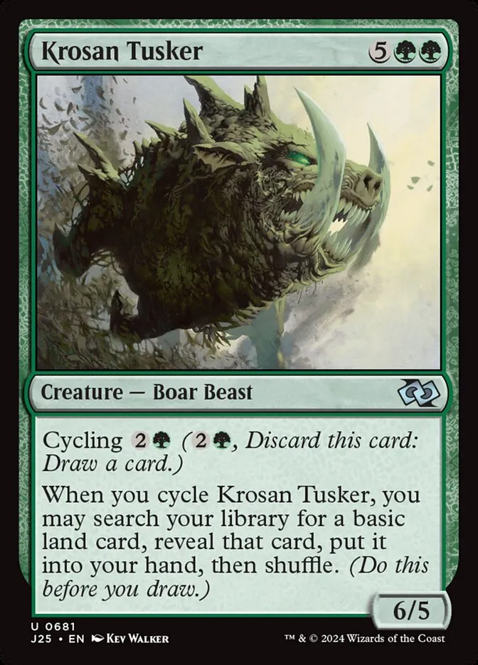 2024 Foundations Jumpstart Krosan Tusker #681 uncommon card image