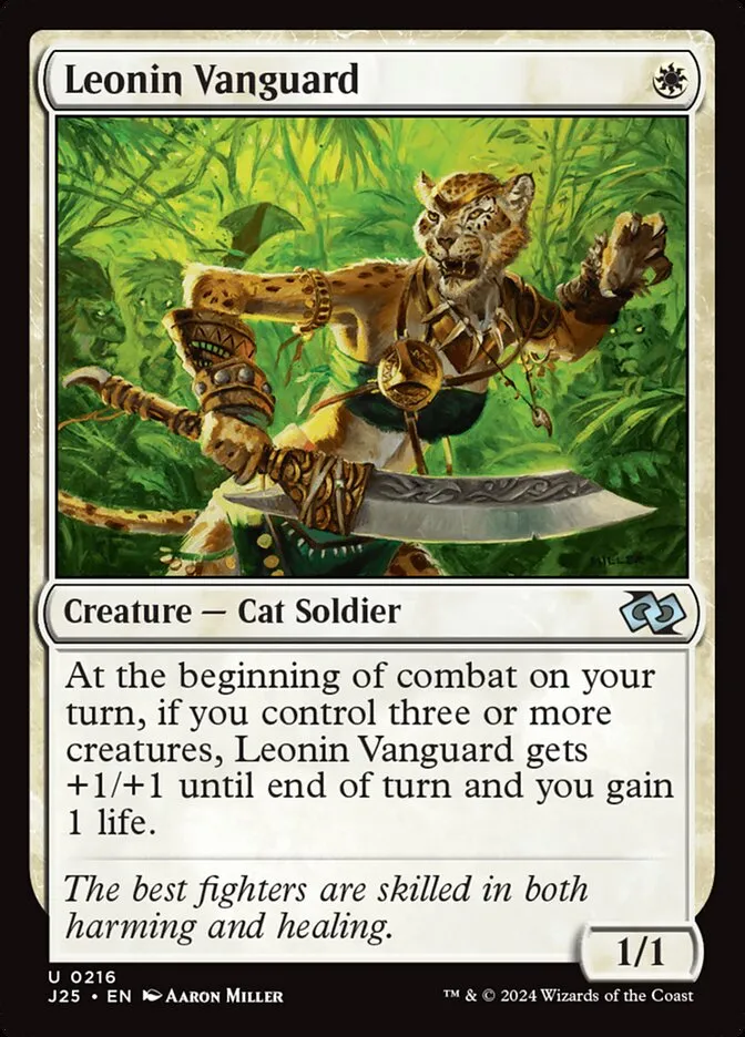 2024 Foundations Jumpstart Leonin Vanguard uncommon #216 uncommon card image