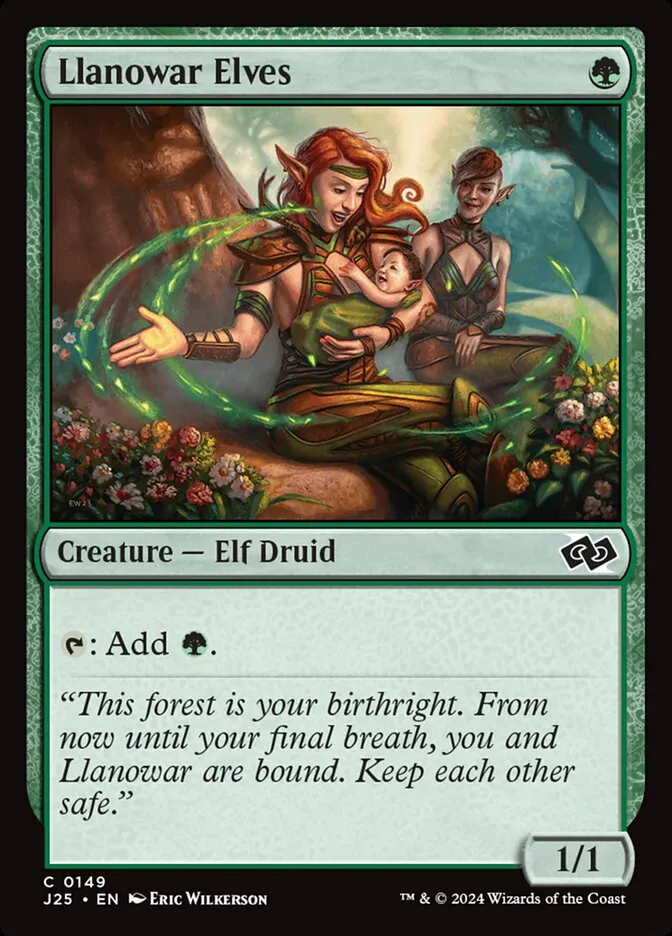 2024 Foundations Jumpstart Llanowar Elves common #149 common card image