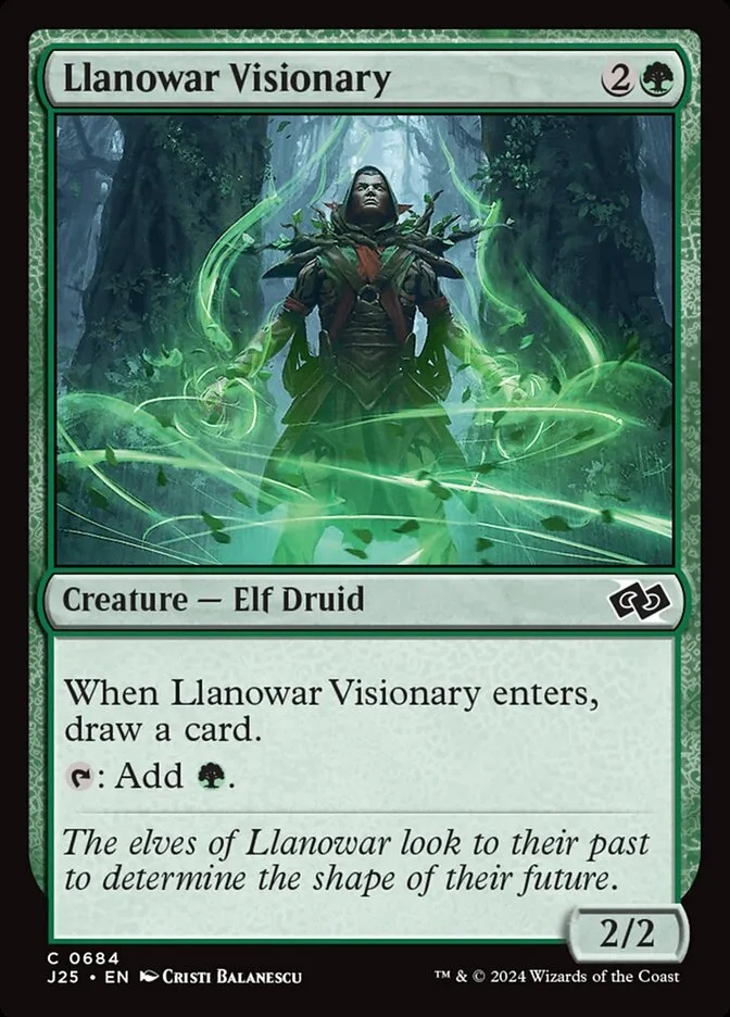 2024 Foundations Jumpstart Llanowar Visionary common #684 common card image