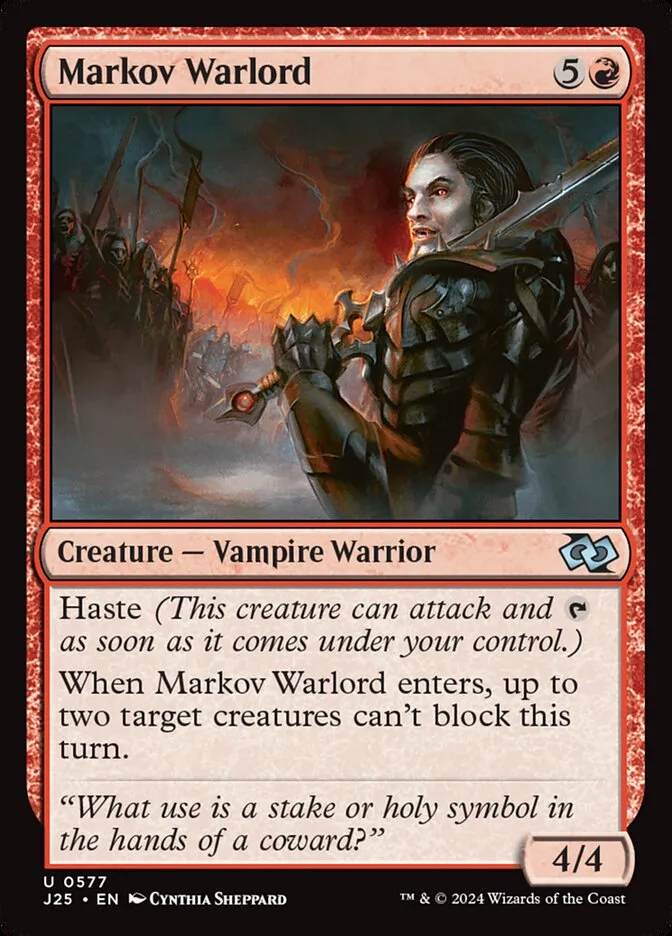 2024 Foundations Jumpstart Markov Warlord uncommon #577 uncommon card image