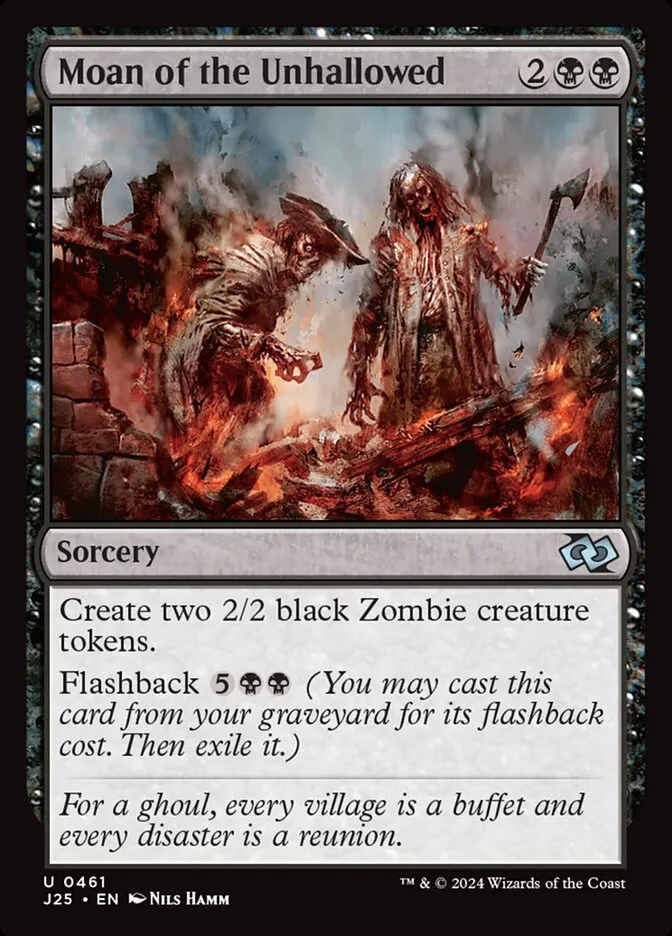 2024 Foundations Jumpstart Moan of the Unhallowed #461 uncommon card image