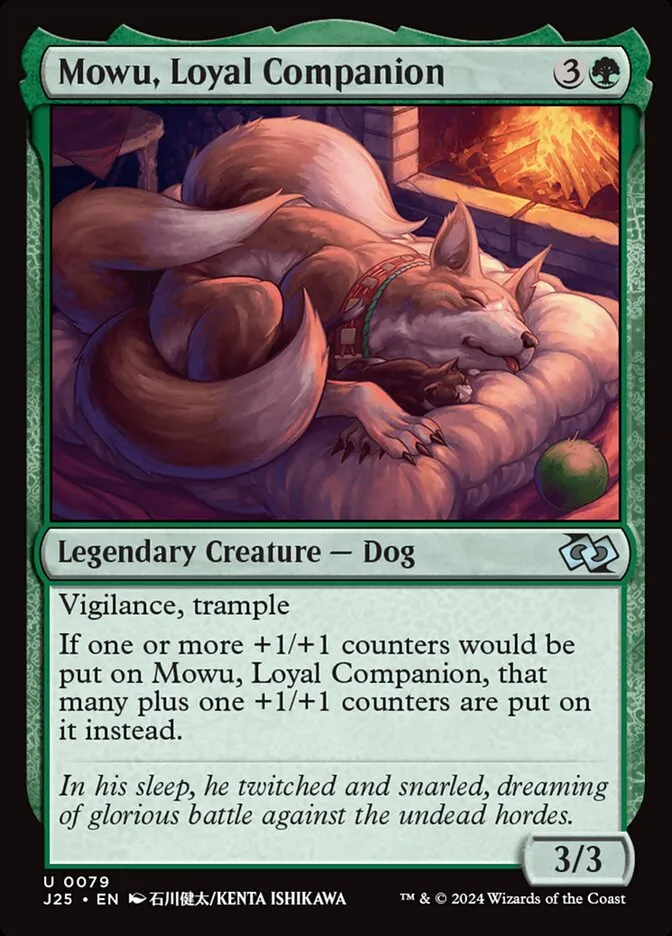 2024 Foundations Jumpstart Mowu, Loyal Companion [Anime] uncommon #79 uncommon card image