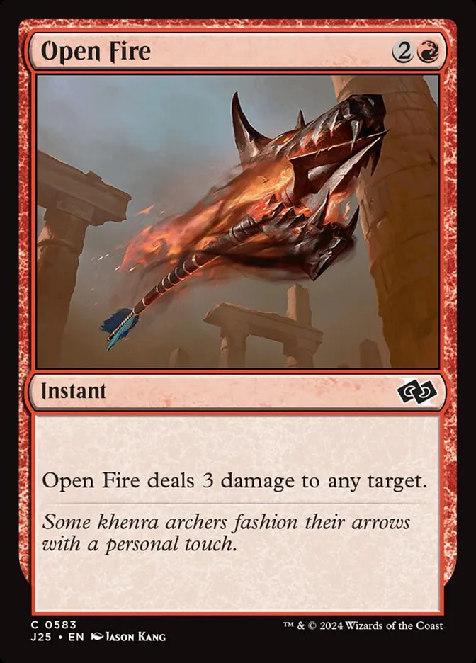 2024 Foundations Jumpstart Open Fire common #583 common card image