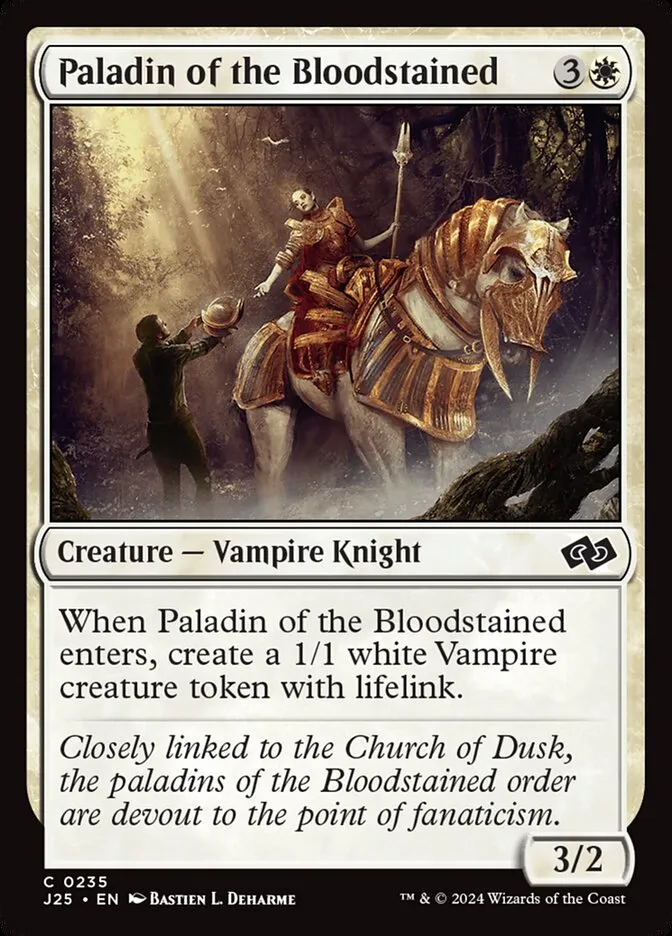 2024 Foundations Jumpstart Paladin of the Bloodstained #235 common card image