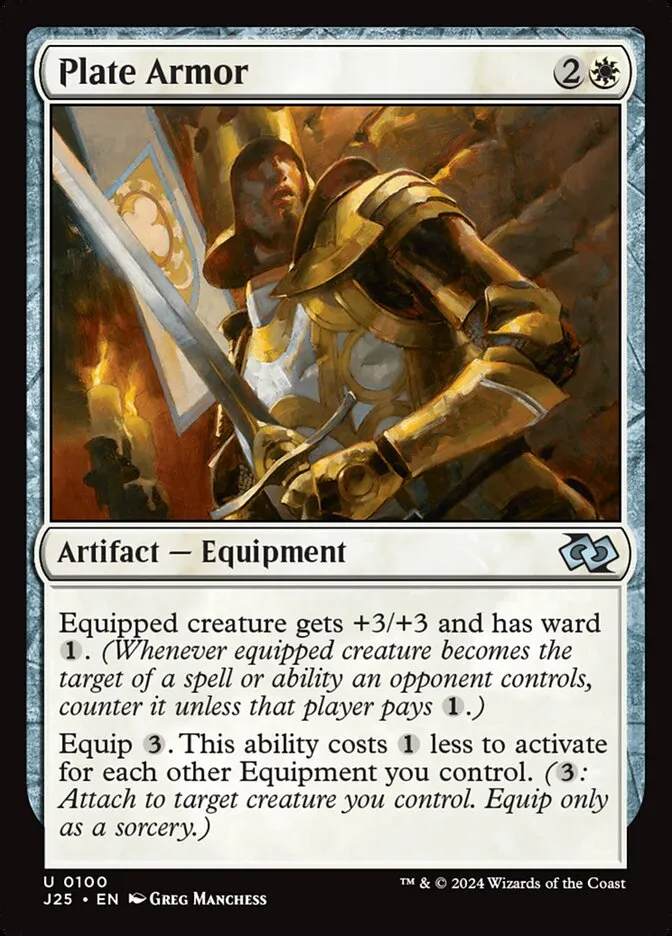 2024 Foundations Jumpstart Plate Armor uncommon #100 uncommon card image