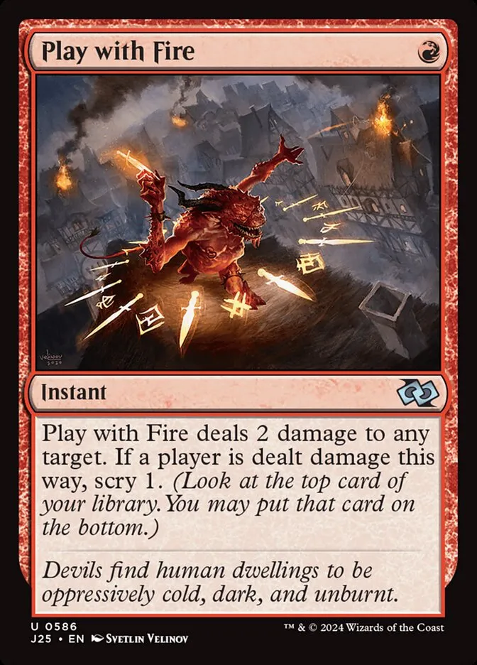 2024 Foundations Jumpstart Play with Fire uncommon #586 uncommon card image