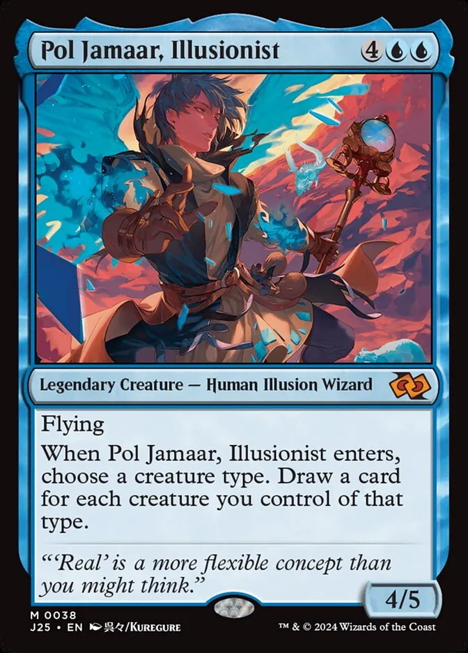 2024 Foundations Jumpstart Pol Jamaar, Illusionist [Anime] mythic #38 mythic card image