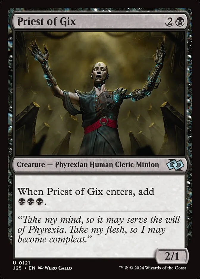 2024 Foundations Jumpstart Priest of Gix uncommon #121 uncommon card image