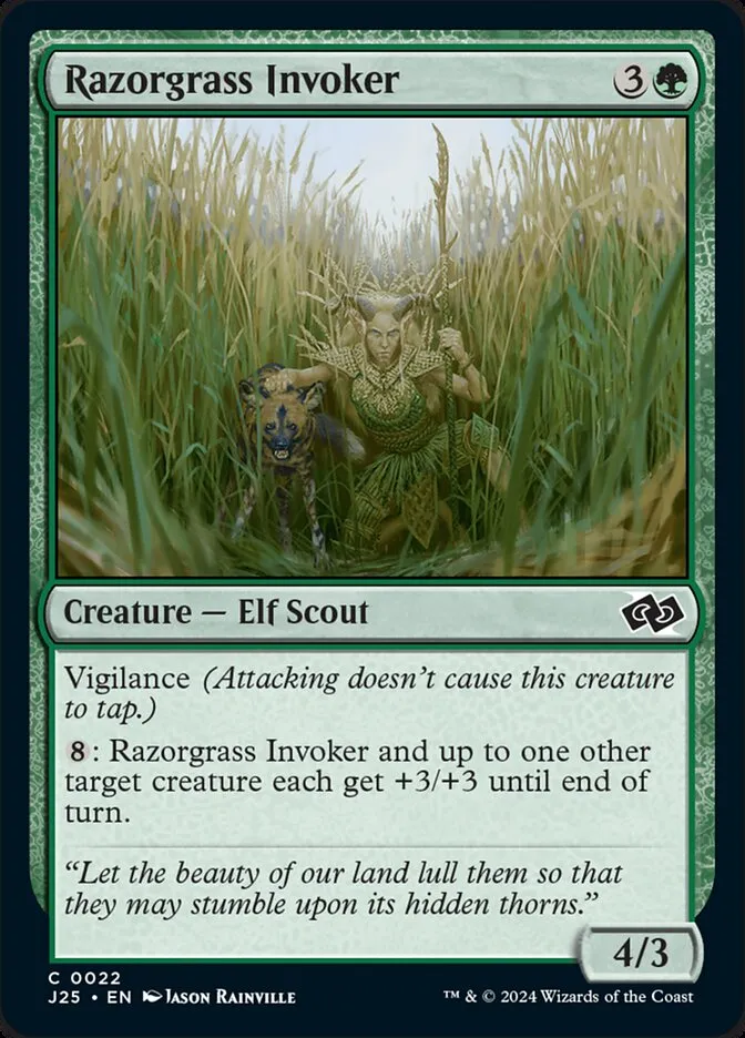 2024 Foundations Jumpstart Razorgrass Invoker #22 common card image