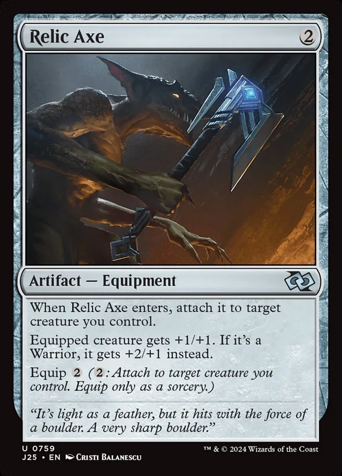 2024 Foundations Jumpstart Relic Axe uncommon #759 uncommon card image