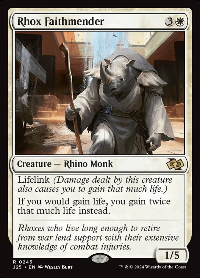 2024 Foundations Jumpstart Rhox Faithmender #245 rare card image