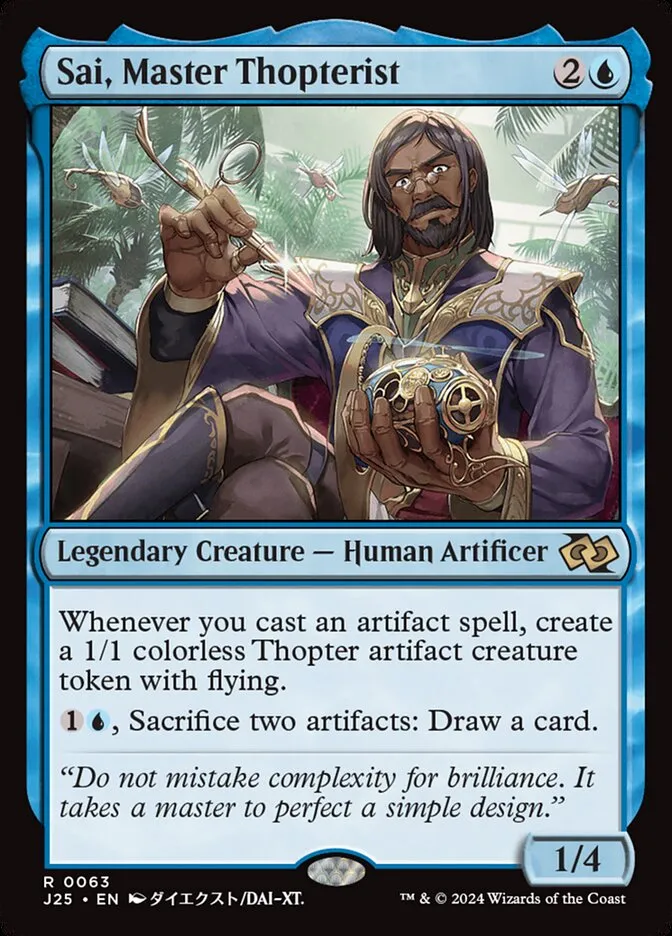 2024 Foundations Jumpstart Sai, Master Thopterist [Anime] rare #63 rare card image