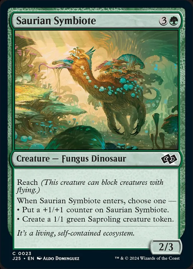 2024 Foundations Jumpstart Saurian Symbiote #23 common card image