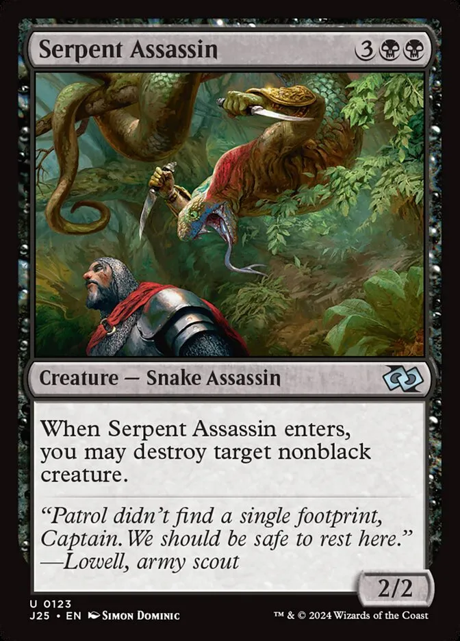 2024 Foundations Jumpstart Serpent Assassin uncommon #123 uncommon card image