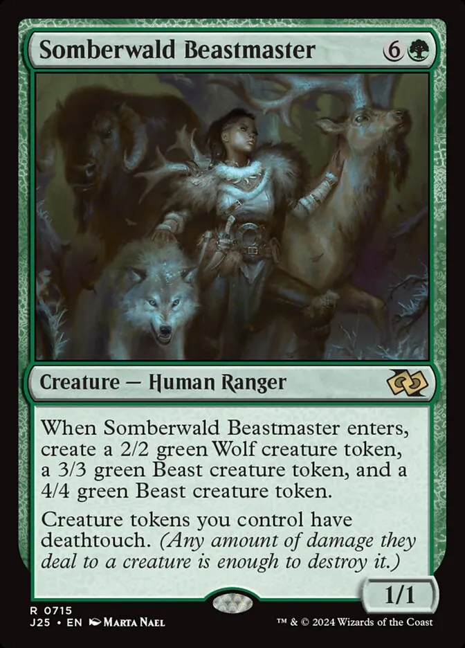 2024 Foundations Jumpstart Somberwald Beastmaster rare #715 rare card image