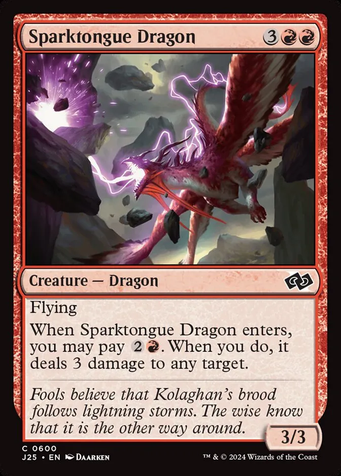 2024 Foundations Jumpstart Sparktongue Dragon #600 common card image