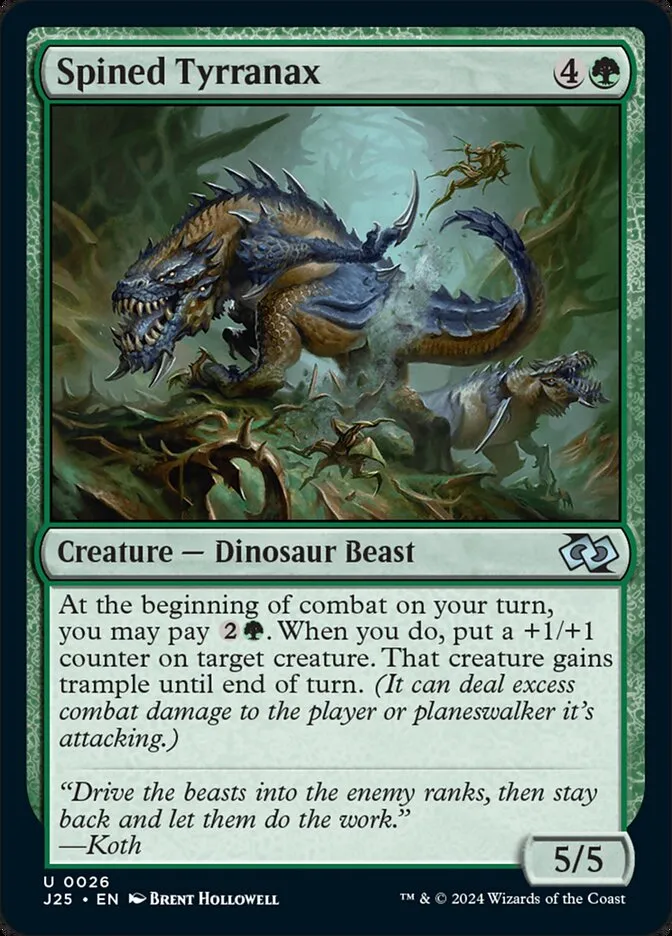 2024 Foundations Jumpstart Spined Tyrranax uncommon #26 uncommon card image