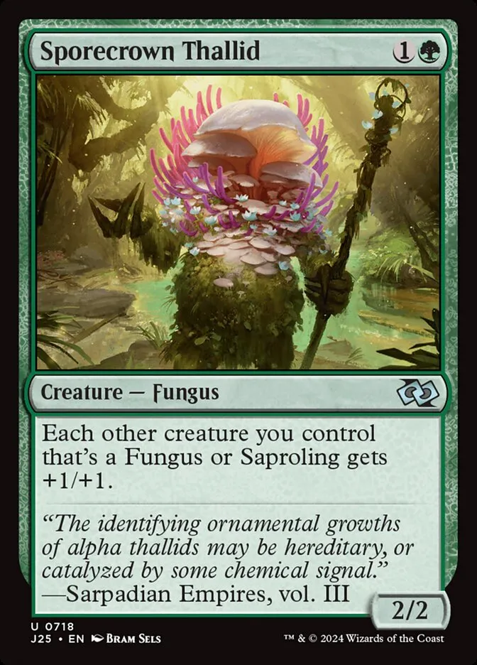 2024 Foundations Jumpstart Sporecrown Thallid uncommon #718 uncommon card image