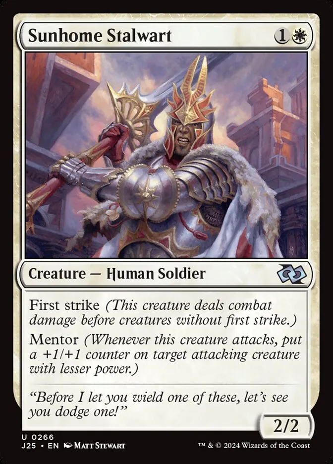 2024 Foundations Jumpstart Sunhome Stalwart #266 uncommon card image