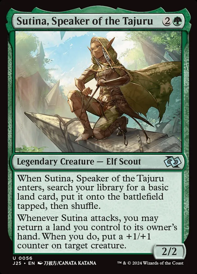 2024 Foundations Jumpstart Sutina, Speaker of the Tajuru [Anime] uncommon #56 uncommon card image