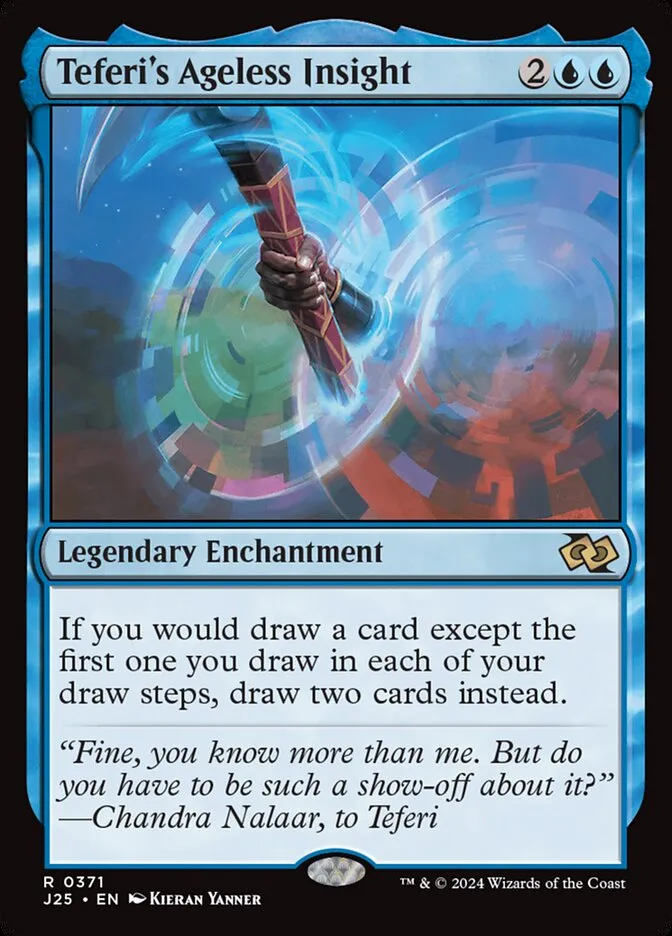 2024 Foundations Jumpstart Teferi's Ageless Insight #371 rare card image